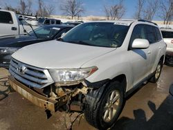 Toyota Highlander salvage cars for sale: 2011 Toyota Highlander Base