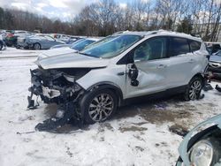 Salvage cars for sale at North Billerica, MA auction: 2018 Ford Escape Titanium