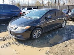 Salvage cars for sale from Copart Waldorf, MD: 2012 Honda Civic EX