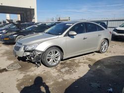 Salvage cars for sale at Kansas City, KS auction: 2014 Chevrolet Cruze LTZ