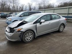 Salvage cars for sale from Copart Ellwood City, PA: 2012 Honda Civic LX