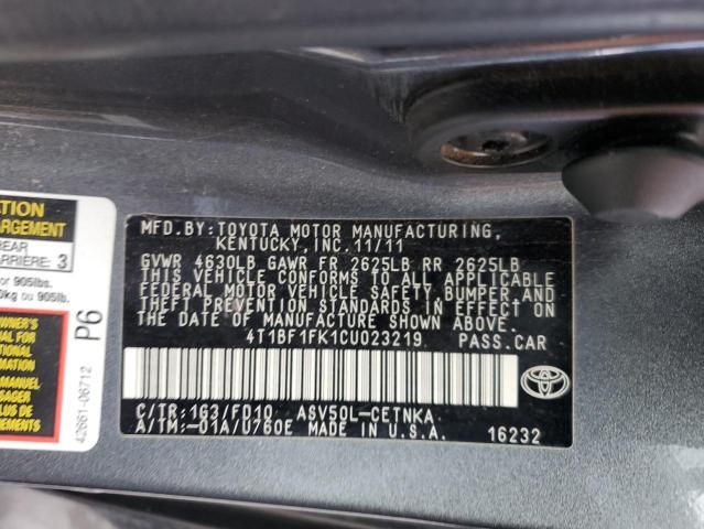 2012 Toyota Camry Base