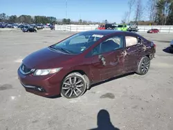 Salvage cars for sale at Dunn, NC auction: 2015 Honda Civic EXL