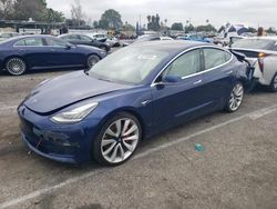 Salvage cars for sale at Van Nuys, CA auction: 2018 Tesla Model 3
