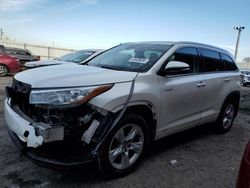 Salvage cars for sale at Dyer, IN auction: 2016 Toyota Highlander Hybrid Limited