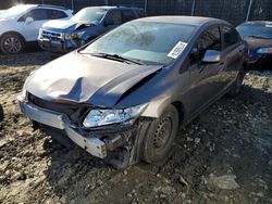 Salvage cars for sale at Waldorf, MD auction: 2013 Honda Civic LX