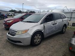 Salvage cars for sale at Sacramento, CA auction: 2011 Honda Odyssey LX