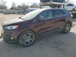 Salvage cars for sale from Copart Wichita, KS: 2021 Ford Edge Titanium