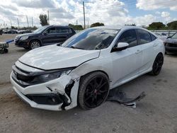 Salvage cars for sale from Copart Miami, FL: 2019 Honda Civic Sport