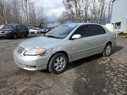 Salvage cars for sale from Copart Portland, OR: 2003 Toyota Corolla CE