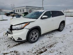 Salvage cars for sale from Copart Bismarck, ND: 2015 Toyota Highlander XLE