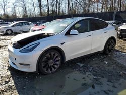 Salvage cars for sale at Waldorf, MD auction: 2022 Tesla Model Y