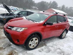 Salvage cars for sale at Mendon, MA auction: 2015 Toyota Rav4 LE