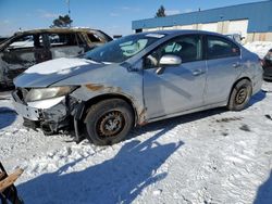 Salvage cars for sale at Woodhaven, MI auction: 2015 Honda Civic LX