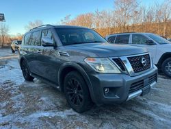 Salvage cars for sale at North Billerica, MA auction: 2017 Nissan Armada Platinum