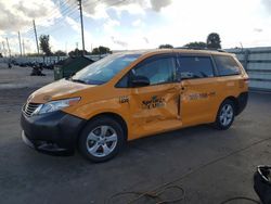 Salvage cars for sale at Miami, FL auction: 2013 Toyota Sienna LE