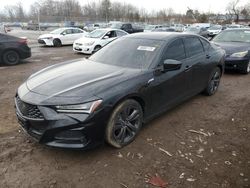 Salvage cars for sale at Chalfont, PA auction: 2021 Acura TLX Tech A