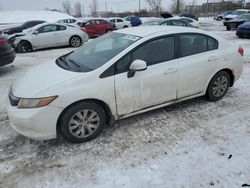 Salvage cars for sale at auction: 2012 Honda Civic LX