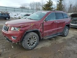 Salvage cars for sale at Davison, MI auction: 2014 Jeep Grand Cherokee Limited