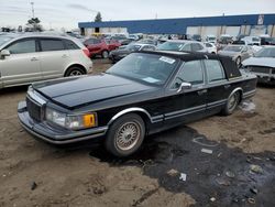 Salvage cars for sale at Woodhaven, MI auction: 1991 Lincoln Town Car Executive