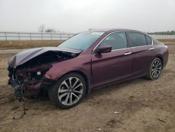 Salvage cars for sale at Houston, TX auction: 2015 Honda Accord Sport