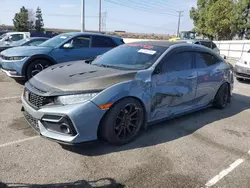 Salvage cars for sale at Rancho Cucamonga, CA auction: 2017 Honda Civic Sport