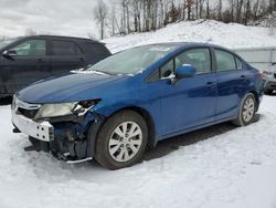 Salvage cars for sale at Duryea, PA auction: 2012 Honda Civic LX