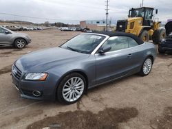 Salvage cars for sale at Colorado Springs, CO auction: 2012 Audi A5 Premium