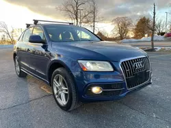 Salvage cars for sale at North Billerica, MA auction: 2014 Audi Q5 Premium Plus