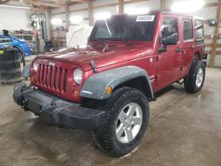 Salvage cars for sale at Pekin, IL auction: 2012 Jeep Wrangler Unlimited Sport