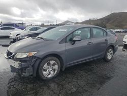 Salvage cars for sale at Colton, CA auction: 2013 Honda Civic LX