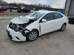 Salvage cars for sale at Duryea, PA auction: 2016 Toyota Corolla L