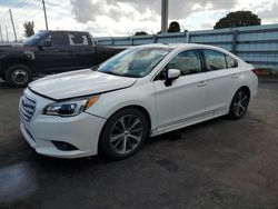 Subaru Legacy Vehiculos salvage en venta: 2015 Subaru Legacy 3.6R Limited