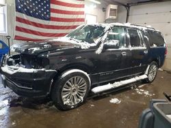 Salvage cars for sale at Lyman, ME auction: 2017 Lincoln Navigator L Reserve