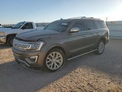 Salvage cars for sale at Andrews, TX auction: 2019 Ford Expedition Platinum