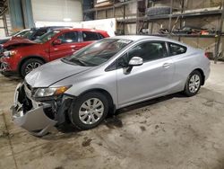 Salvage cars for sale at Eldridge, IA auction: 2012 Honda Civic LX