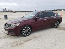 Salvage cars for sale at New Braunfels, TX auction: 2015 Honda Accord Sport