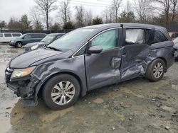 Salvage cars for sale at Waldorf, MD auction: 2016 Honda Odyssey EXL