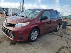 Salvage cars for sale at Pekin, IL auction: 2018 Toyota Sienna LE