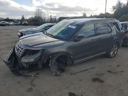 Salvage cars for sale at San Martin, CA auction: 2017 Ford Explorer XLT