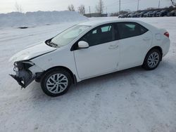 Salvage cars for sale from Copart Montreal Est, QC: 2017 Toyota Corolla L