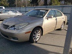 Salvage cars for sale at Savannah, GA auction: 2004 Lexus ES 330