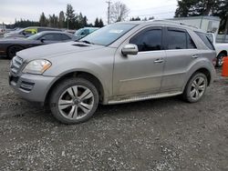 Salvage cars for sale at Graham, WA auction: 2009 Mercedes-Benz ML 350