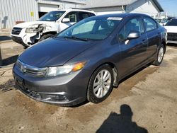 Salvage cars for sale at Pekin, IL auction: 2012 Honda Civic EX