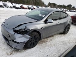 Salvage cars for sale at Mendon, MA auction: 2024 Tesla Model Y