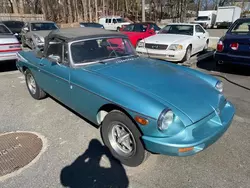 Salvage cars for sale at Mendon, MA auction: 1978 MG MGB