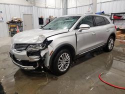 Salvage cars for sale at Wayland, MI auction: 2016 Lincoln MKX Select