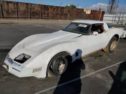 Salvage cars for sale at Wilmington, CA auction: 1981 Chevrolet Corvette