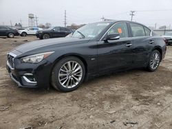 Salvage cars for sale at Chicago Heights, IL auction: 2018 Infiniti Q50 Luxe