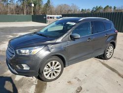 Salvage cars for sale at Savannah, GA auction: 2017 Ford Escape Titanium